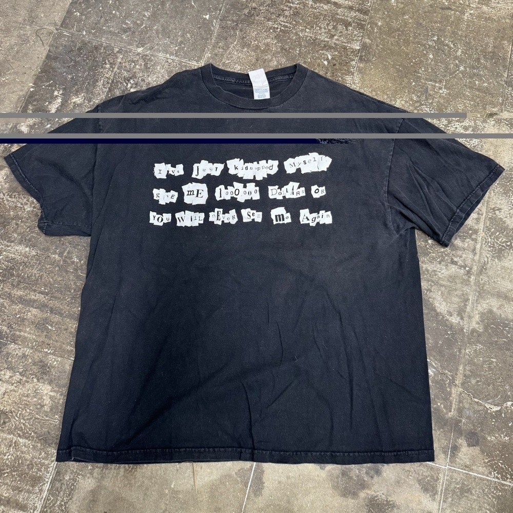 Tennessee River Tag Vintage Black T Shirt Men's Size 2XL Faded Funny Saying